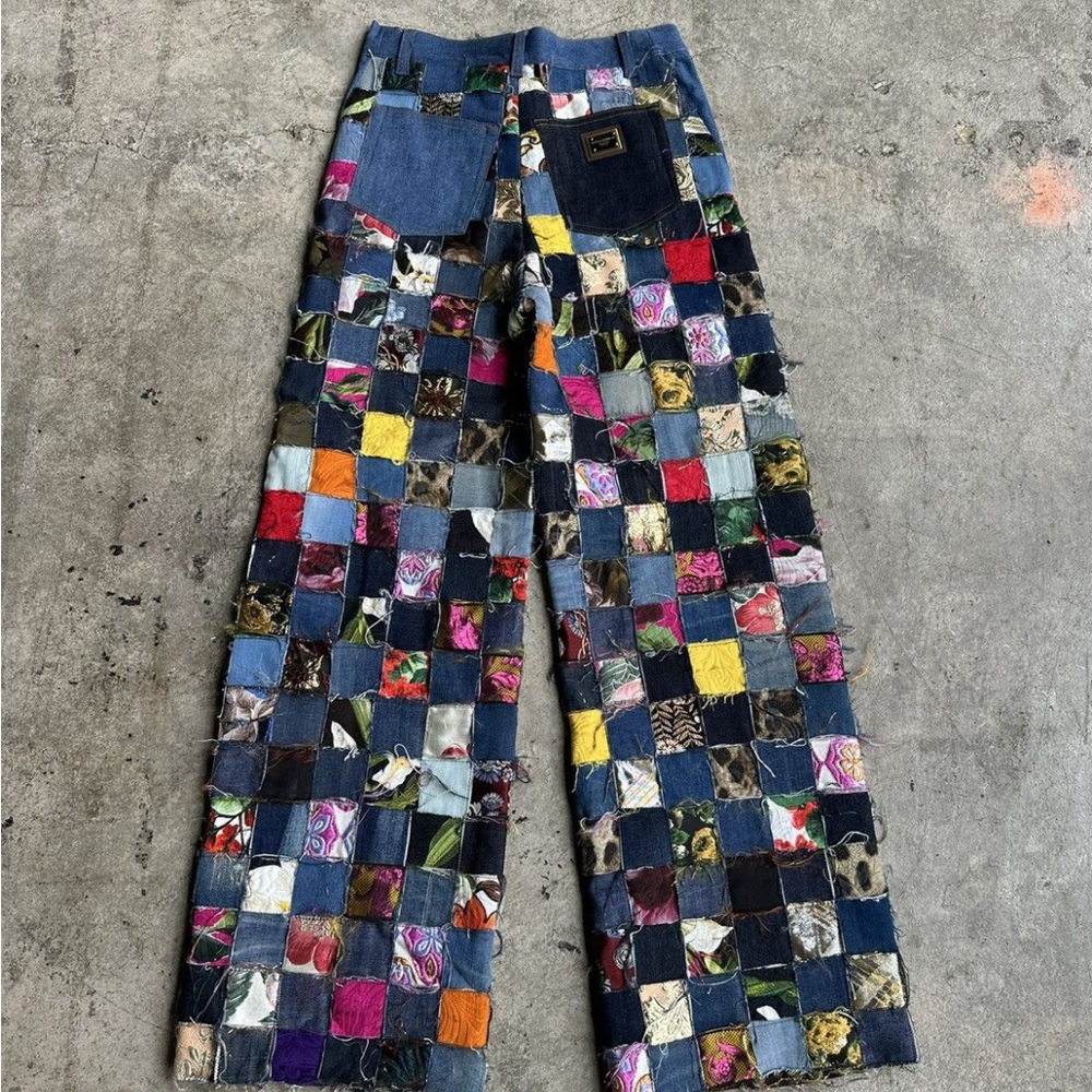 Dolce & Gabbana Men’s Multicolor Patchwork Jeans